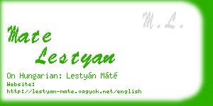 mate lestyan business card